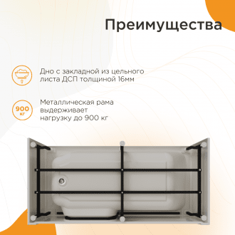 Ванна для людей с частичной утратой опорно-двигательных функции Radomir Грасс 2 в Челябинске