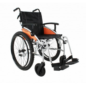Кресло-коляска с ручным приводом Excel G-Lite Pro 24 с широкими приводными колёсами в Челябинске
